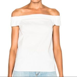 NWT Tibi Seersucker Off Shoulder Top